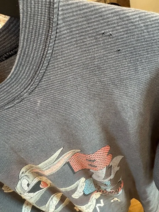 Vintage 1994 Warner Bros. Bugs Bunny "Indiana" souvenir tee made by Velva Sheen - Picture 4 of 4
